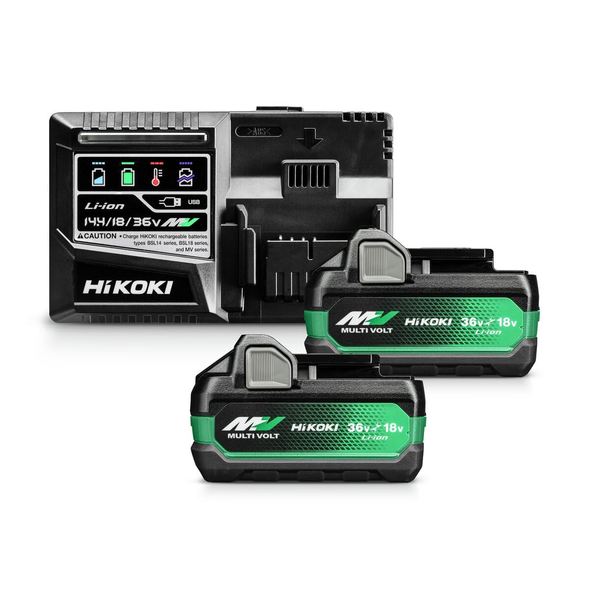 Hikoki Black Uc18ysl3 Rapid Smart Charger For Slide Li-Ion Battery 14.4-18V