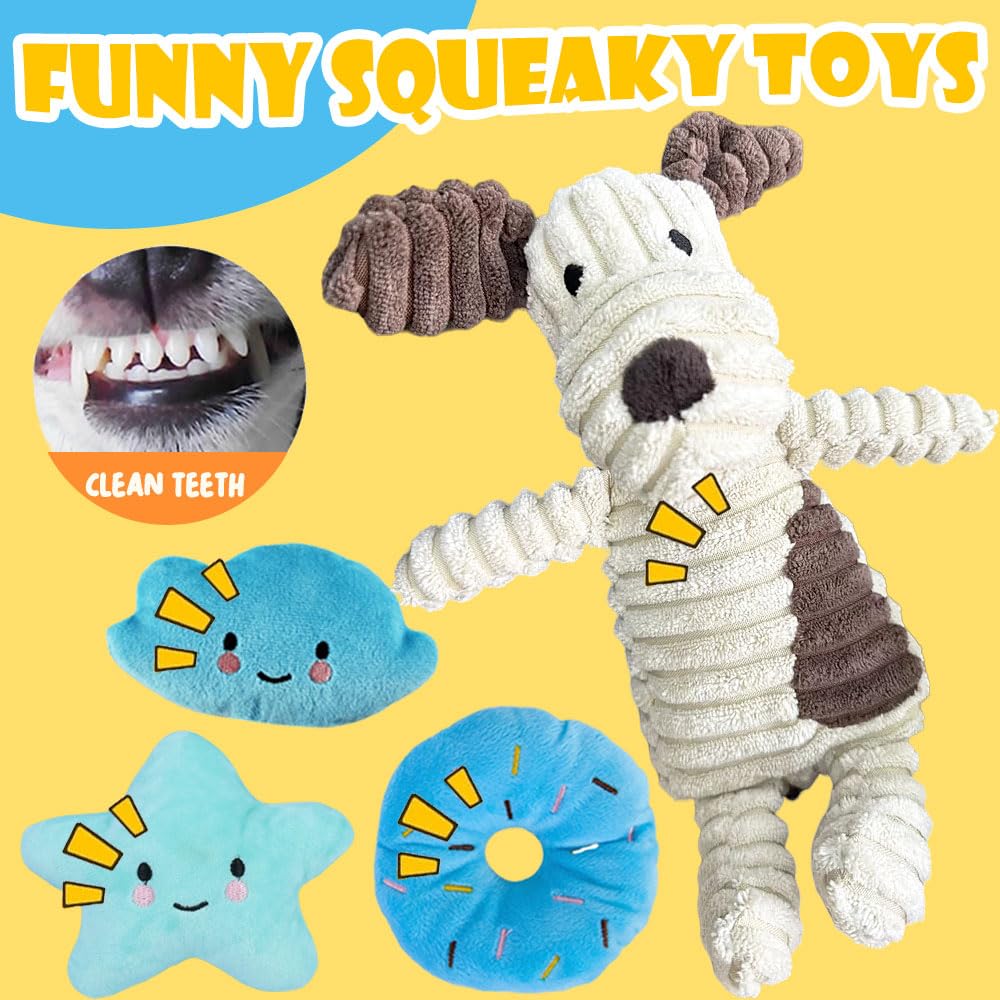 Set 10 Giocattoli Per Cani Di Piccola Taglia - Peluche Cigolanti, Corde, Palline Snack, Per Dentizione E Intelligenza - Foto 8