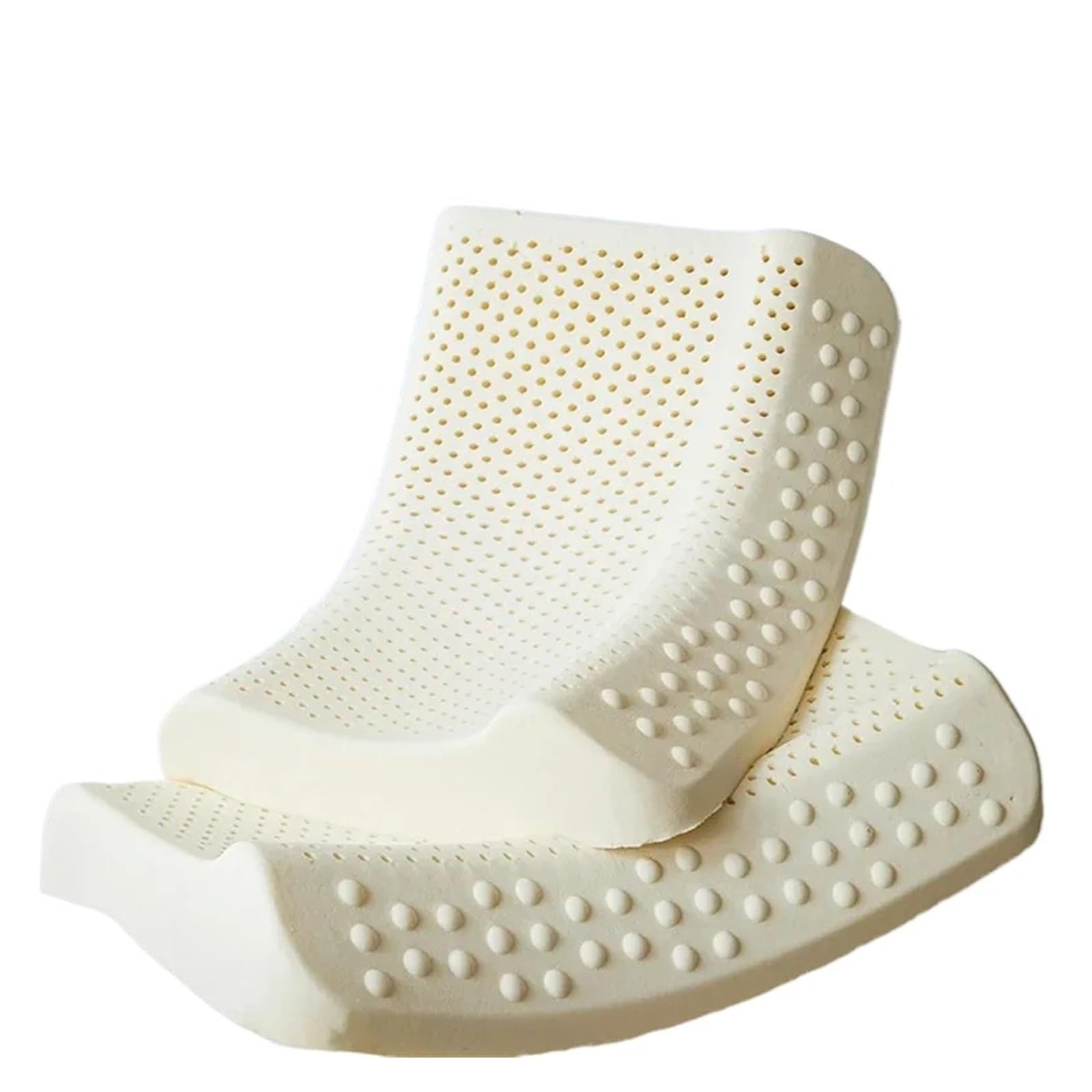 Oreiller en latex pour soulager les douleurs cervicales avec housse grise amovible