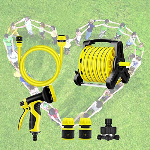 CONGRUI Boquilla de manguera de jardín pistolas boquilla de manguera de agua con 9 patrones de riego ajustables 1/2 pulgadas hookah (hookah + 10 m set)