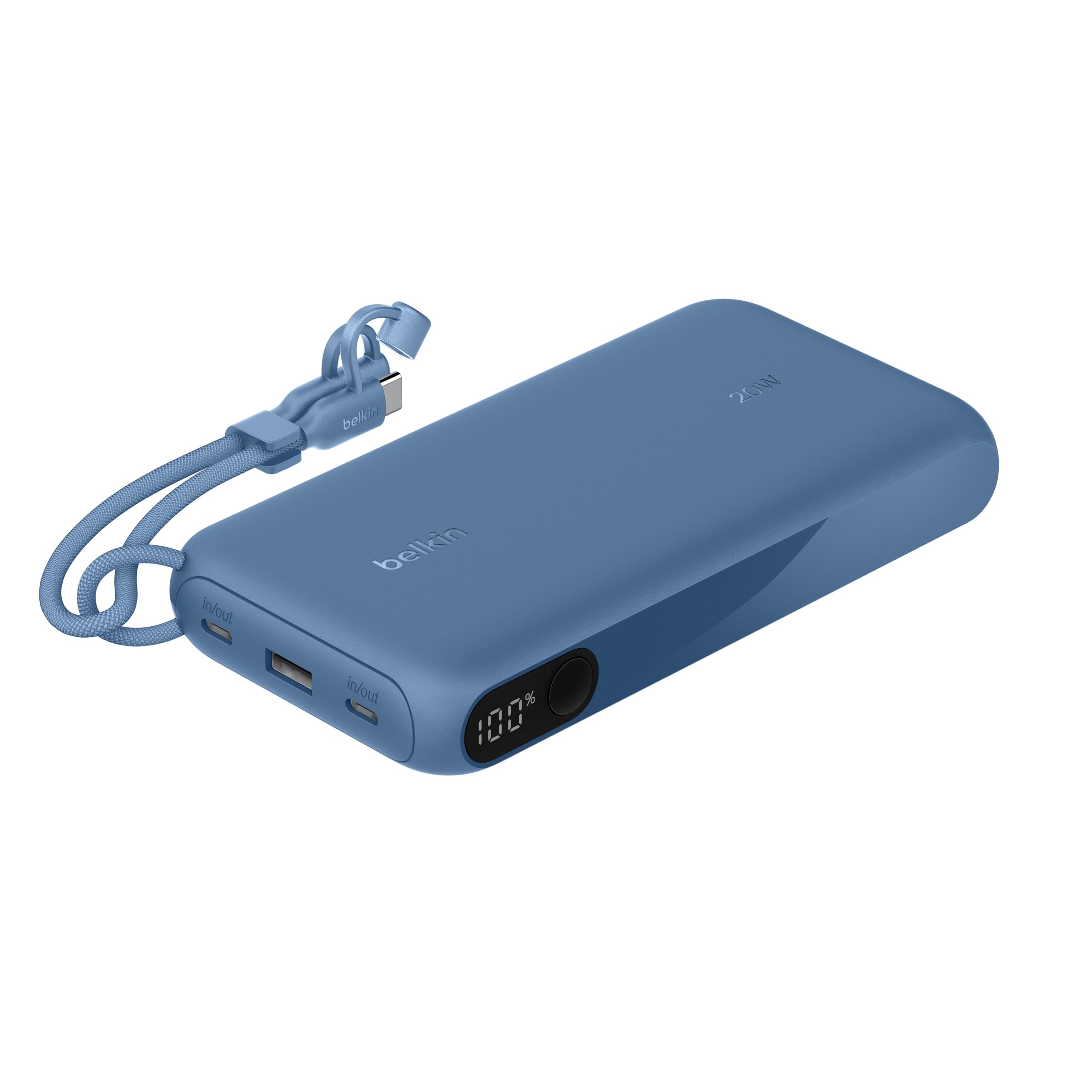 Belkin BPB028fqBL Mobile Battery with Disney Play (20,000 mAh, 20 W, Built-in USB-C Cable), Up to 20 W, PPS Compatible, Supports iPhone & Android Smartphones, Simultaneous Charging, Supports 2 Devices
