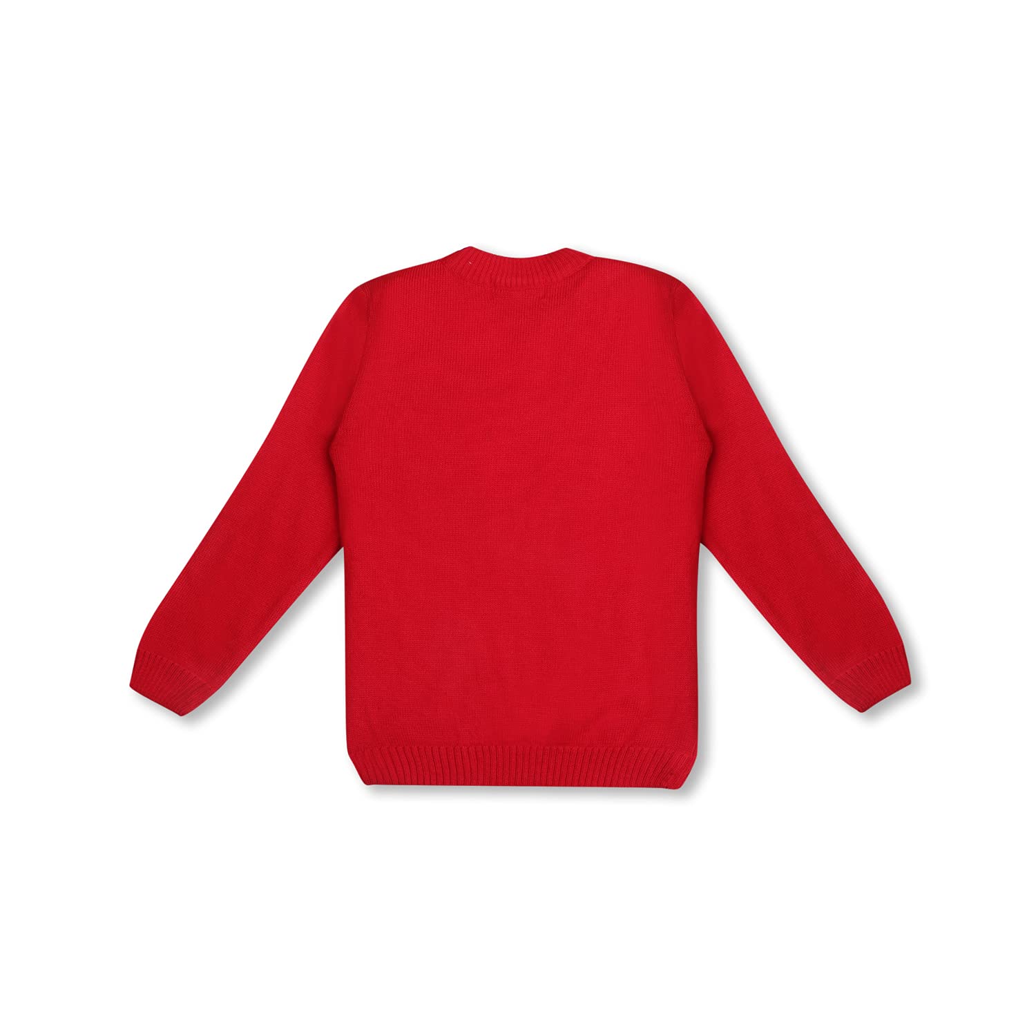 KNITCO Boys Woolen Acrylic Sweater Puzzle Pattern Regular fit Full Sleeves (2-3 Years, Red) - Image 2 thumbnail