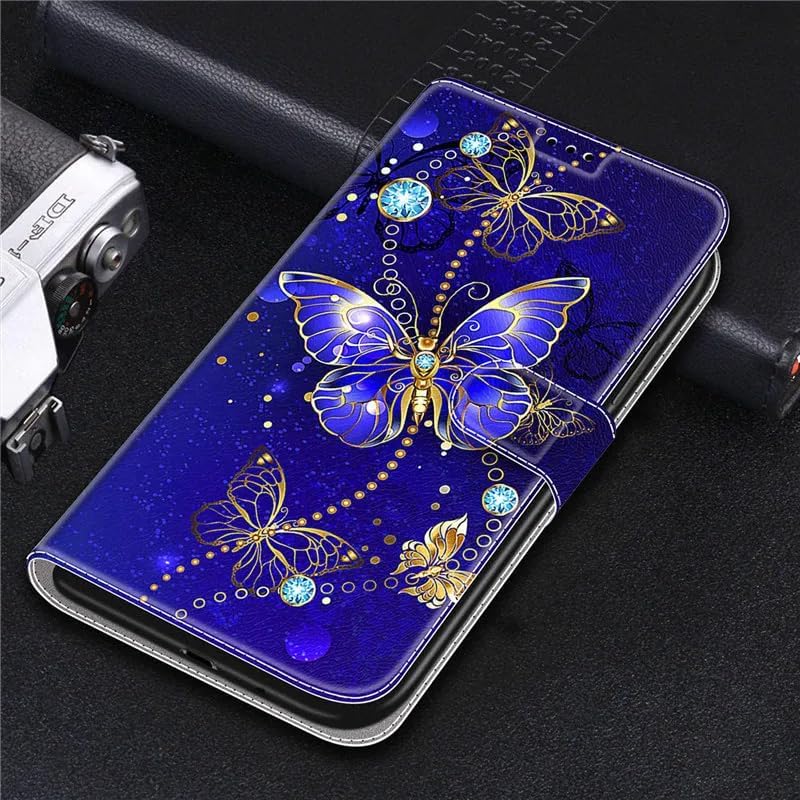 Image of Dkandy for Oneplus Nord 4 5G Printed PU Leather Magnetic Wallet Case Flip Cover for Oneplus Nord 4 5G (Blue Butterfly Print)