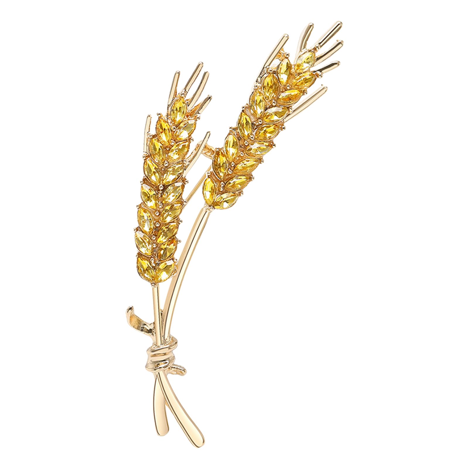 Broche épingle En Forme De Blé - Bijou élégant Pour Mariage, Anniversaire - Cadeau Pour Femme, Fille - Bleu, Jaune, Rose