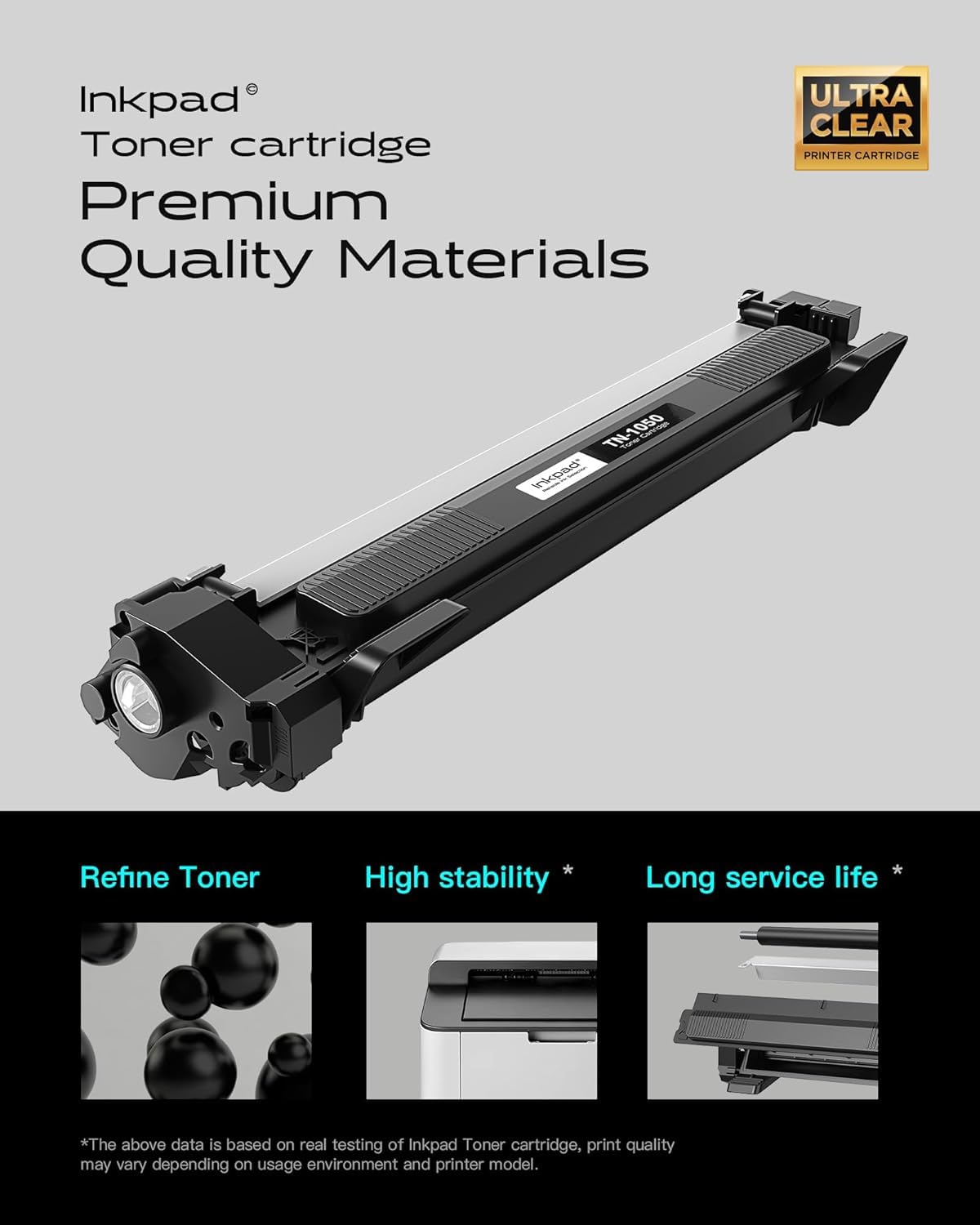 iNKPAD TN1050 TN-1050 Cartucce Toner Compatibili per Stampanti Brother DCP-1612W MFC-1910W HL-1110 HL-1212W DCP-1610W HL-1210W DCP-1512 HL-1112 MFC-1810 DCP-1510 (4 Nero)
