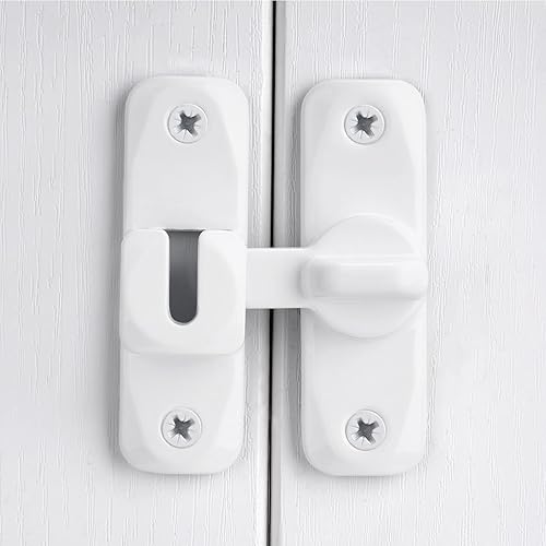 Miniatura 4 de Pestillo de puerta de granero de 90180 grados, V5-V8 (2, blanco_V111)