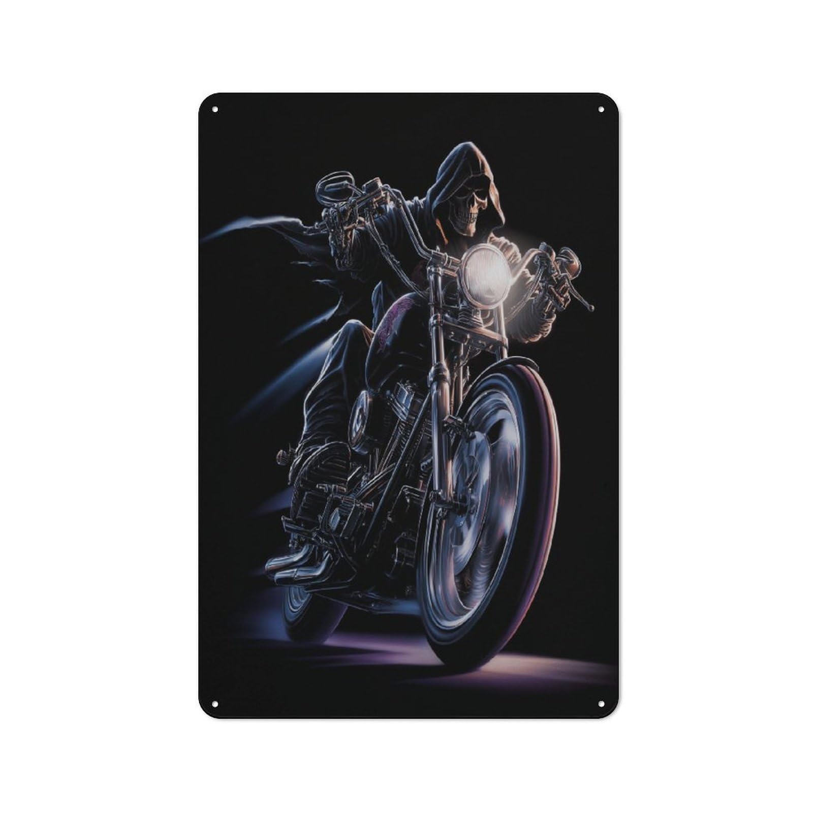 Junmoney Rider Of Shadows Vintage Tin Sign 30X20cm With For Man Cave Or Games Room, Suited To Wall Displays In Games Rooms And Man Caves