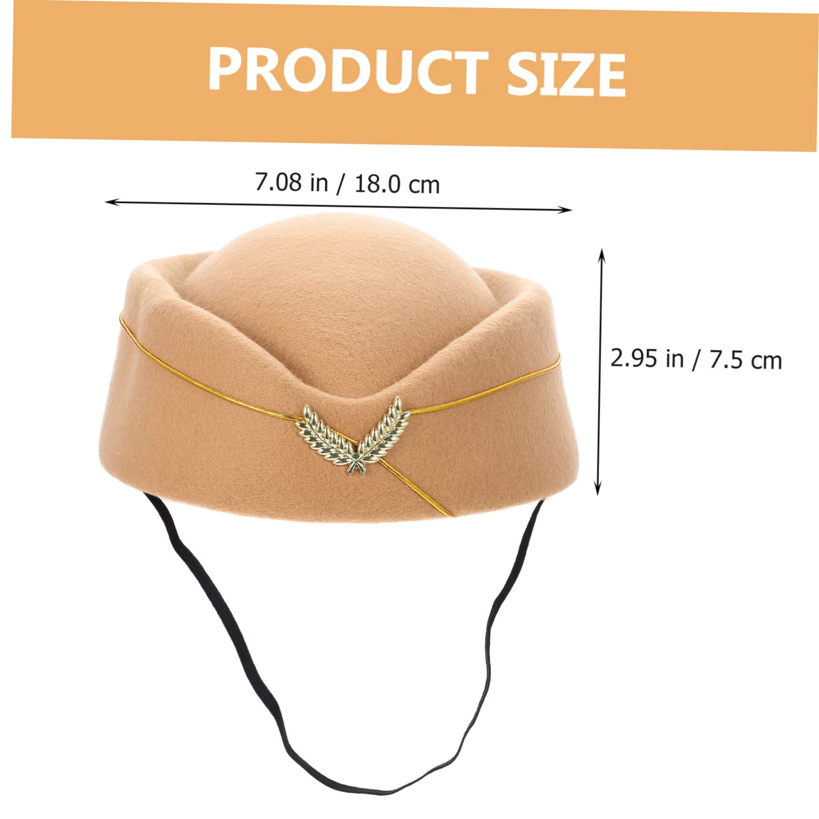 5piezas Sombrero De Azafata Para Disfraces De Aerolínea Accesorio De Cosplay Para Fiestas y Eventos Textura y Confortable