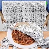 Aluminum Foil Bowl Cover- Food Container for Kitchen Dishes Reusable and Stretchable, Fits Plates, Bowls, and Containers (30PCS)