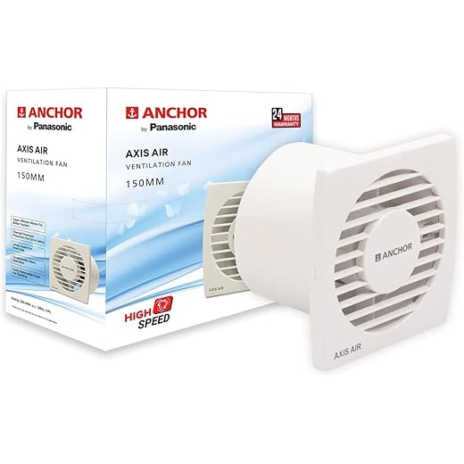 ANCHOR by Panasonic Axis Air Plastic Ventilation Fan White