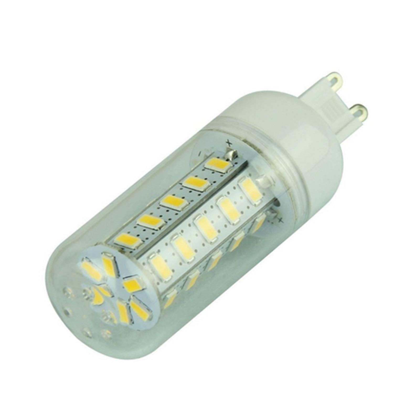 ANTYX 12V G9 Żarówka LED (10-PACK), 7W G9 BASE LED Żarówka kukurydziana, 60 W równoważny, Lampy kukurydziane LED, LED 500-550LM LED, DC10-80V (Color : Ciepły biały)