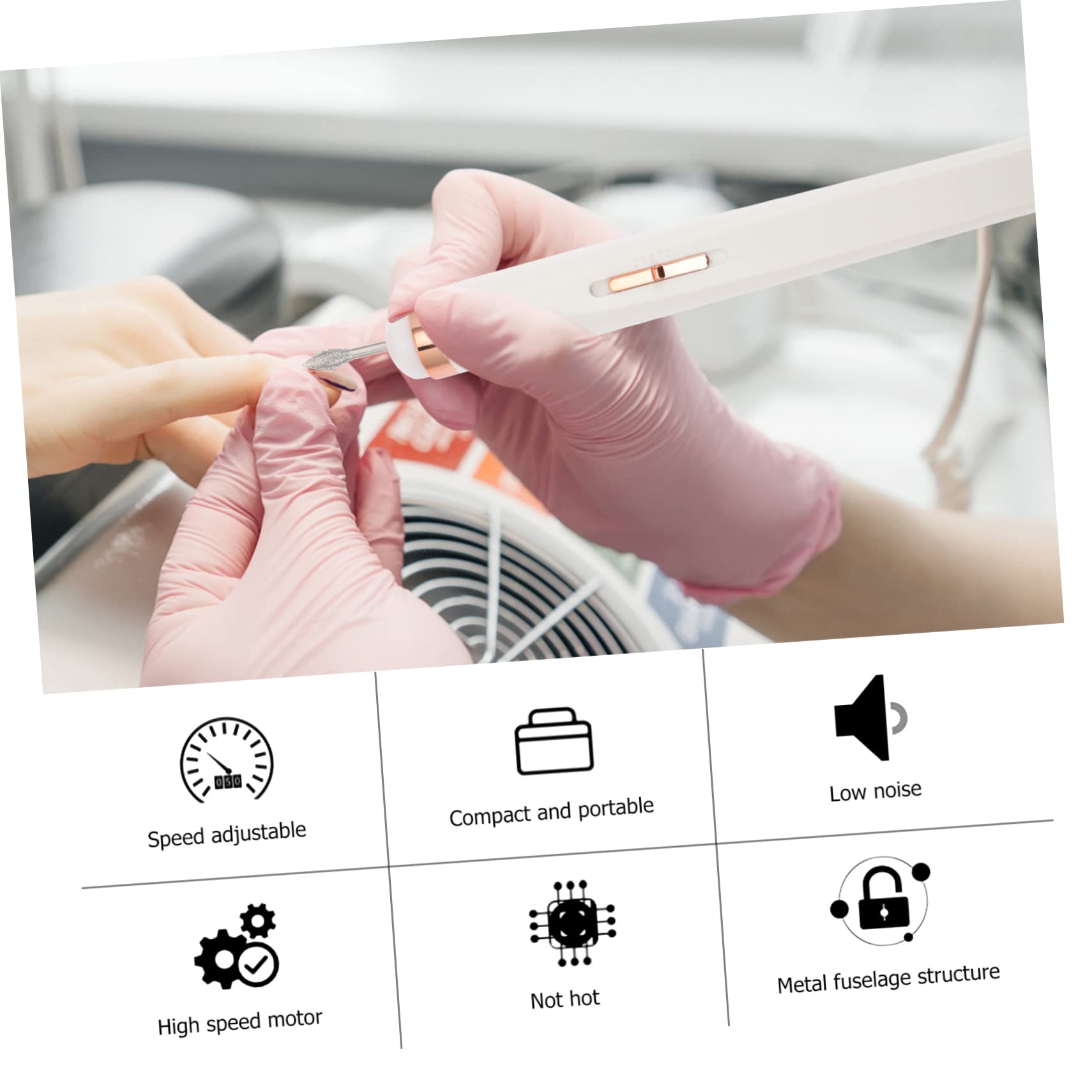 Housoutil 3sets Trapano Per Unghie Kit Per Manicure e Pedicure Facile Usare Compatibile Usb Per e Personale