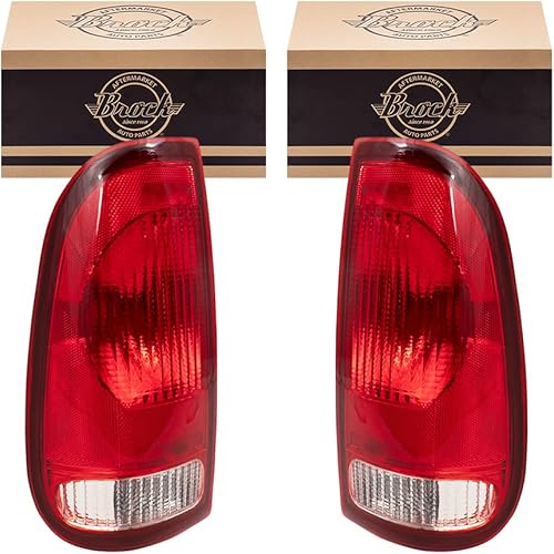 Brock Aftermarket - Juego de luces traseras de repuesto para conductor izquierdo y pasajero derecho, compatible con Ford F-150 1997-2004