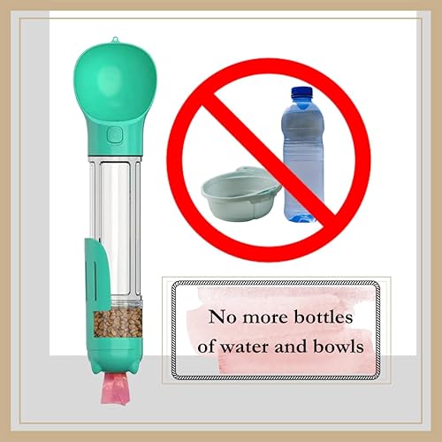Miniatura 4 de Botella de agua para perros 3 en 1, dispensador de agua portátil para mascotas, taza de agua de viaje para mascotas de 17 oz (16.9 fl oz) con