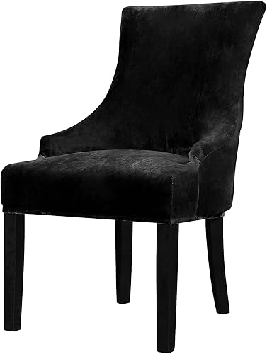 Lellen - Funda protectora de terciopelo elástica para silla de orejas , funda protectora reutilizable para comedor, banquete, decoración del hogar,
