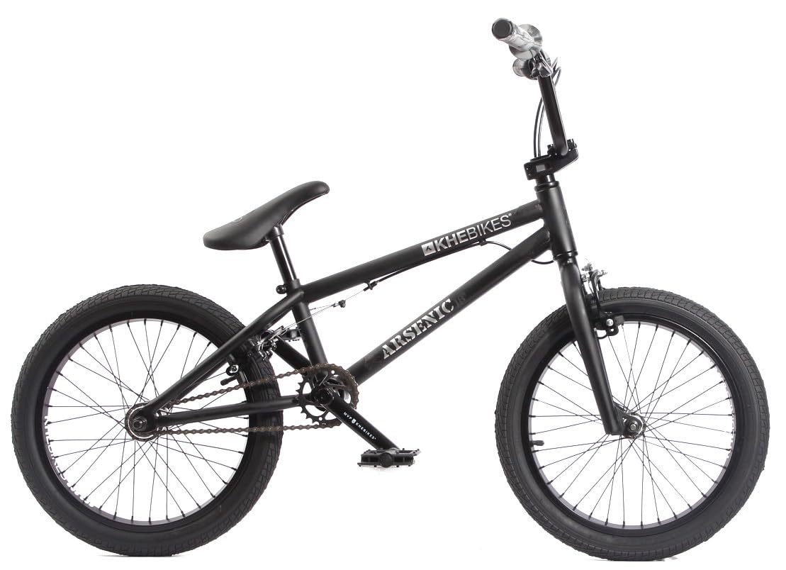KHEbikes BMX Fahrrad Arsenic, 18 Zoll, patentierter Affix 360° Rotor, für Kinder und Jugendliche, schwarz, superleichtes Gewicht - nur 10,1kg