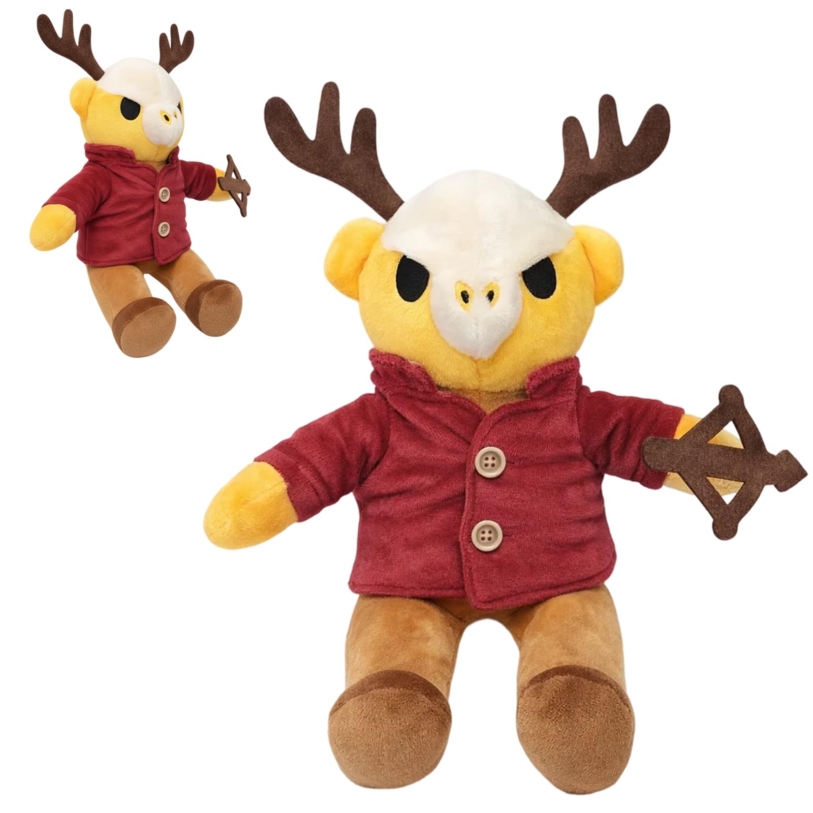 Plush, Engaging Game-Inspired Design with Red Clothing, Soft Stuffed Toy for Creative Play and Storytelling, Collectible Character for Imaginative Adventures