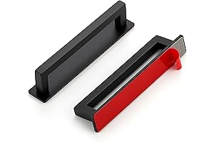 4 Pack Self Adhesive Cabinet Knobs - 6-Inch Length Black Kitchen Cabinet Handles