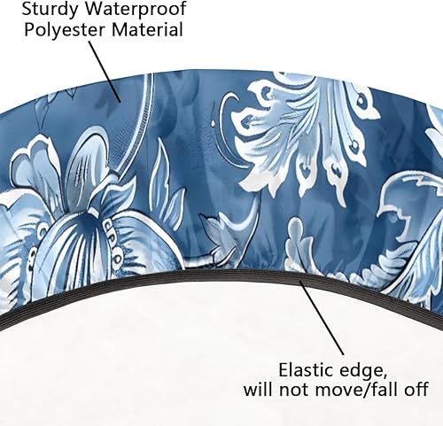 Vista 137 de Cardinal Bird - Mantel redondo ajustable con borde elástico de 36 a 42 pulgadas, mantel redondo elástico, impermeable, lavable, mantel circular