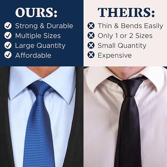 Image of Plastic Collar Stays for Men's Dress Shirts - Collar Inserts, Choose Your Quantity