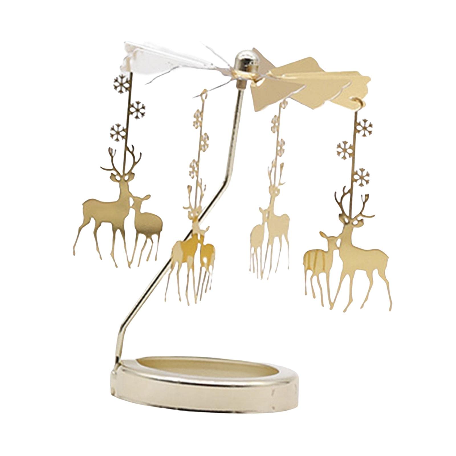 Spinning Tea Light Candle Holder Candle Lover Ornament Rotating Candlestick Elk|Home & Garden | Home Decor | Candle Holders & Accessories|1 Spinning Candle Holder-image-33