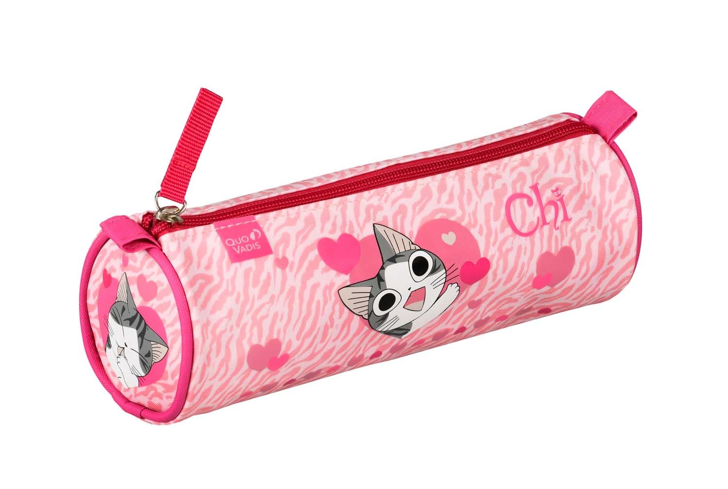 Quo Vadis - Pencil case - Round - Chi - Multicoloured - 23 x 8 x 8 cm - Canvas (Polyester) - 1 Compartment(s)