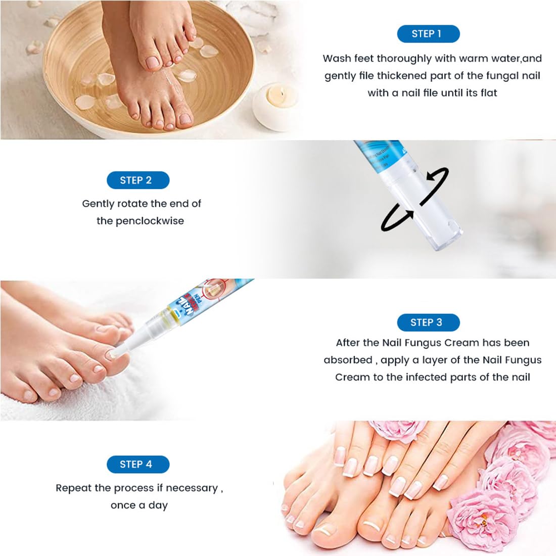 Nail Care Pen, Nagelpilz Stift, Nagelpflegestift, Mit Teebauml, Aloe Vera  & Pflanzlichen Extrakten, Fr Hnde & Fe, Ideal zur tglichen  Nagelpflege(2 Stck : Amazon.de: Kosmetik