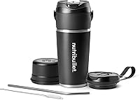nutribullet Flip Portable Blender: Cordless Ice-Crushing Power, 24-Hour Insulated Stainless Steel Cup, Travel-Ready Black