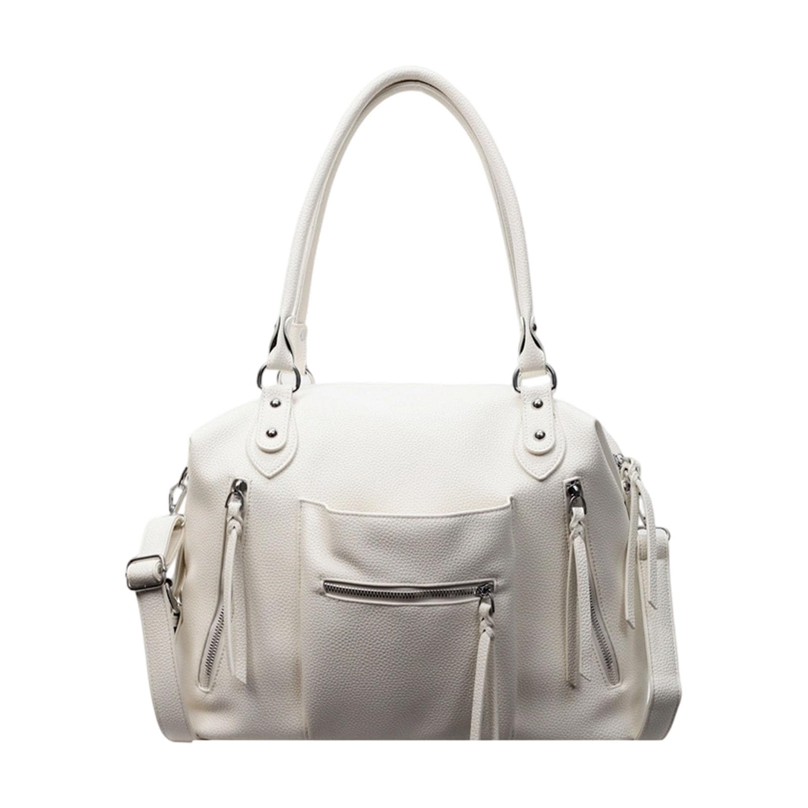 Elegante bolso de mano de piel sintética para mujer, con correa ajustable, bolso cruzado casual para axilas
