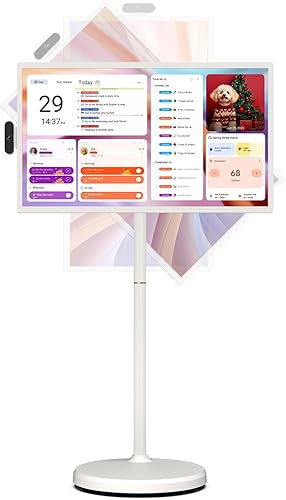 ApoloSign Televisor portátil inteligente FHD de 32 pulgadas Gen2, almacenamiento de 16G + 128G, sistema operativo Android 15, 15000mAh, TV rodante