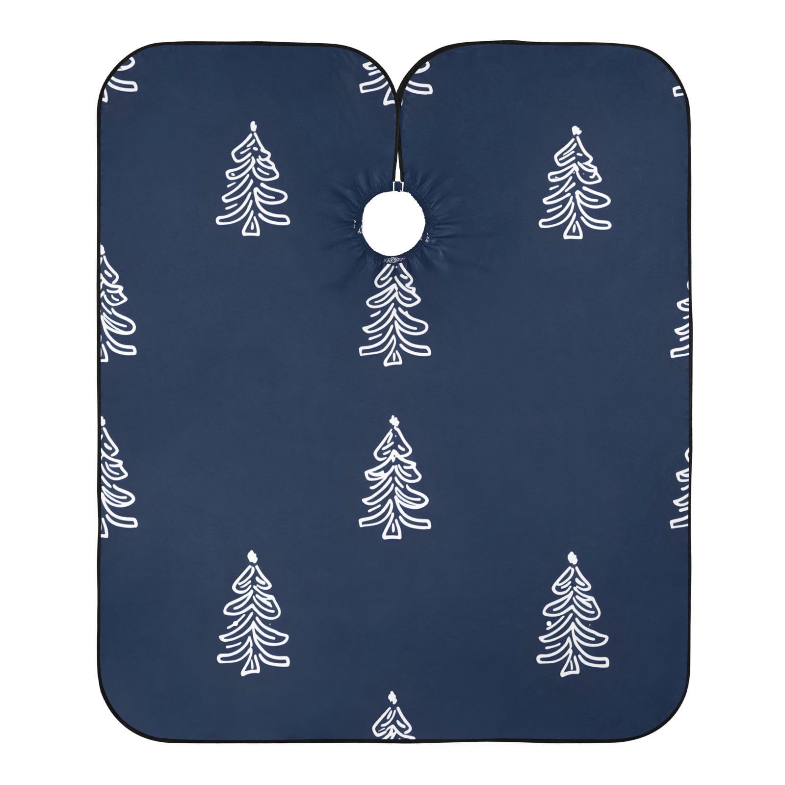 BOESI Graffiti Christmas Tree Pattern Barber Shawl, Waterproof Haircut Shawl, Haircut Salon Apron, Shaving Bib, 55 x 65 inches