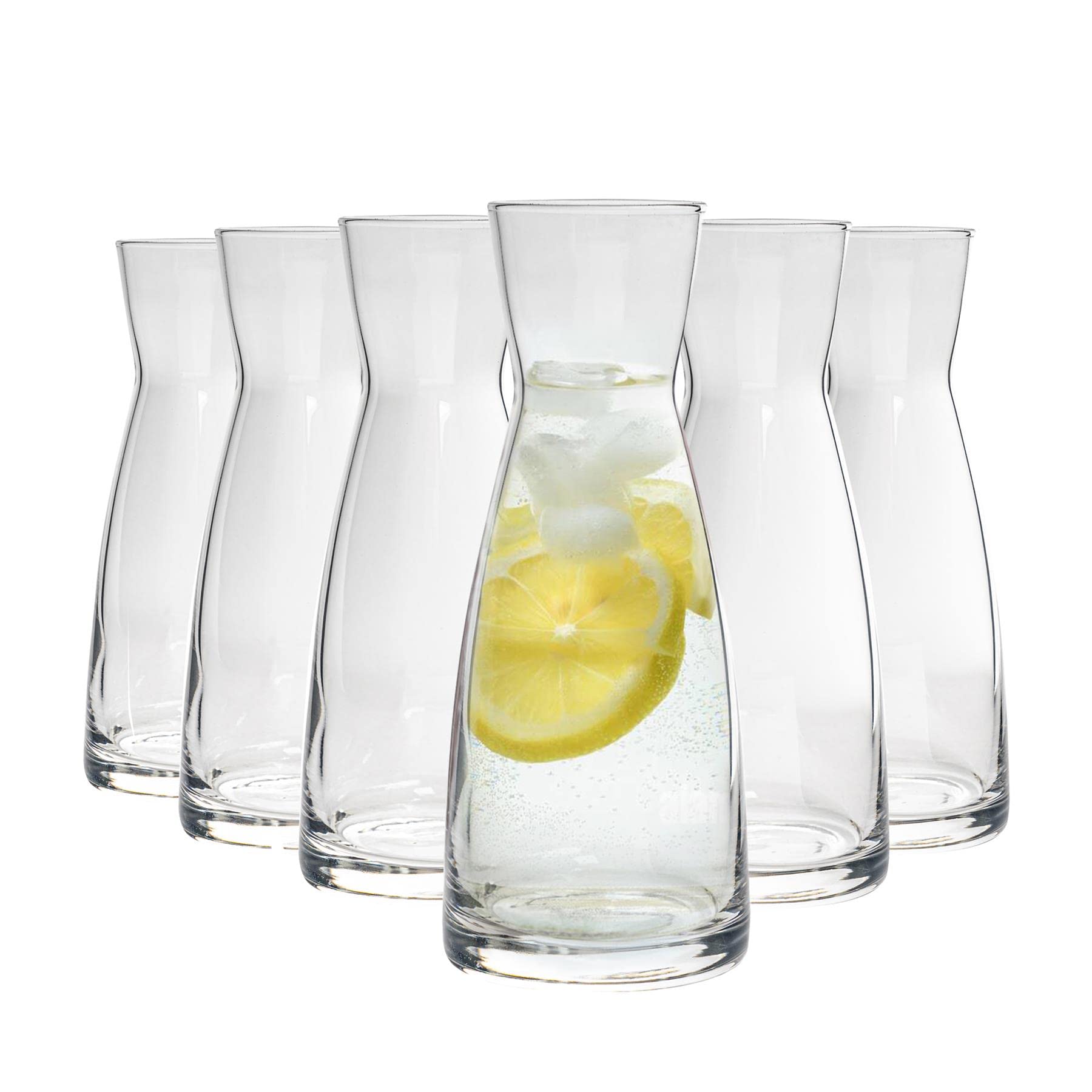 Bormioli Rocco Transparent Ypsilon Water Jug Carafe Decanter 1080Ml - Pack Of 6