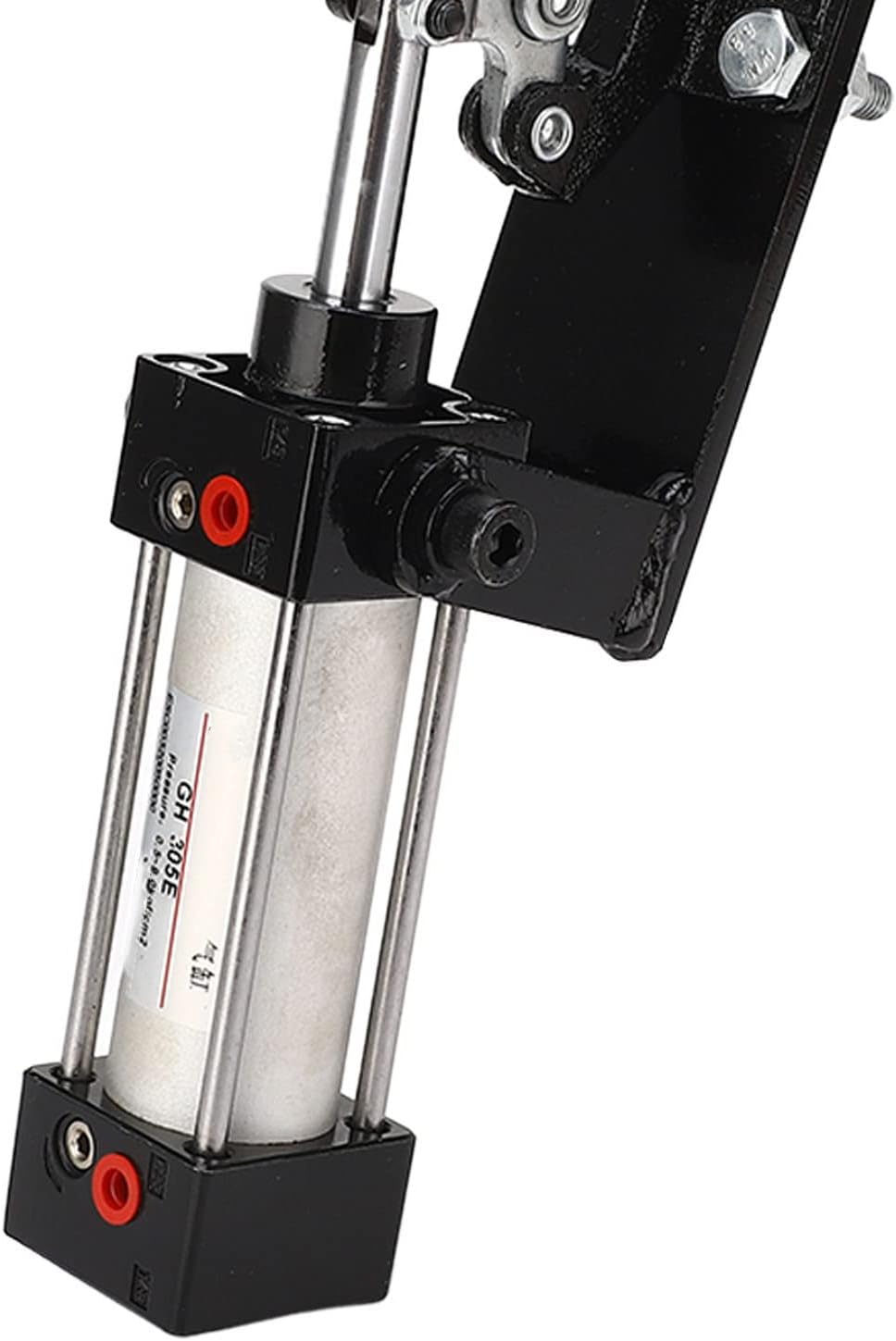 Pneumatic Hold Down Clamp High Strength Steel Cylinder Pneumatic Toggle Clamp for Welding Processing Home Decoration Equipment Installation Mechanical Operation Black Silver
