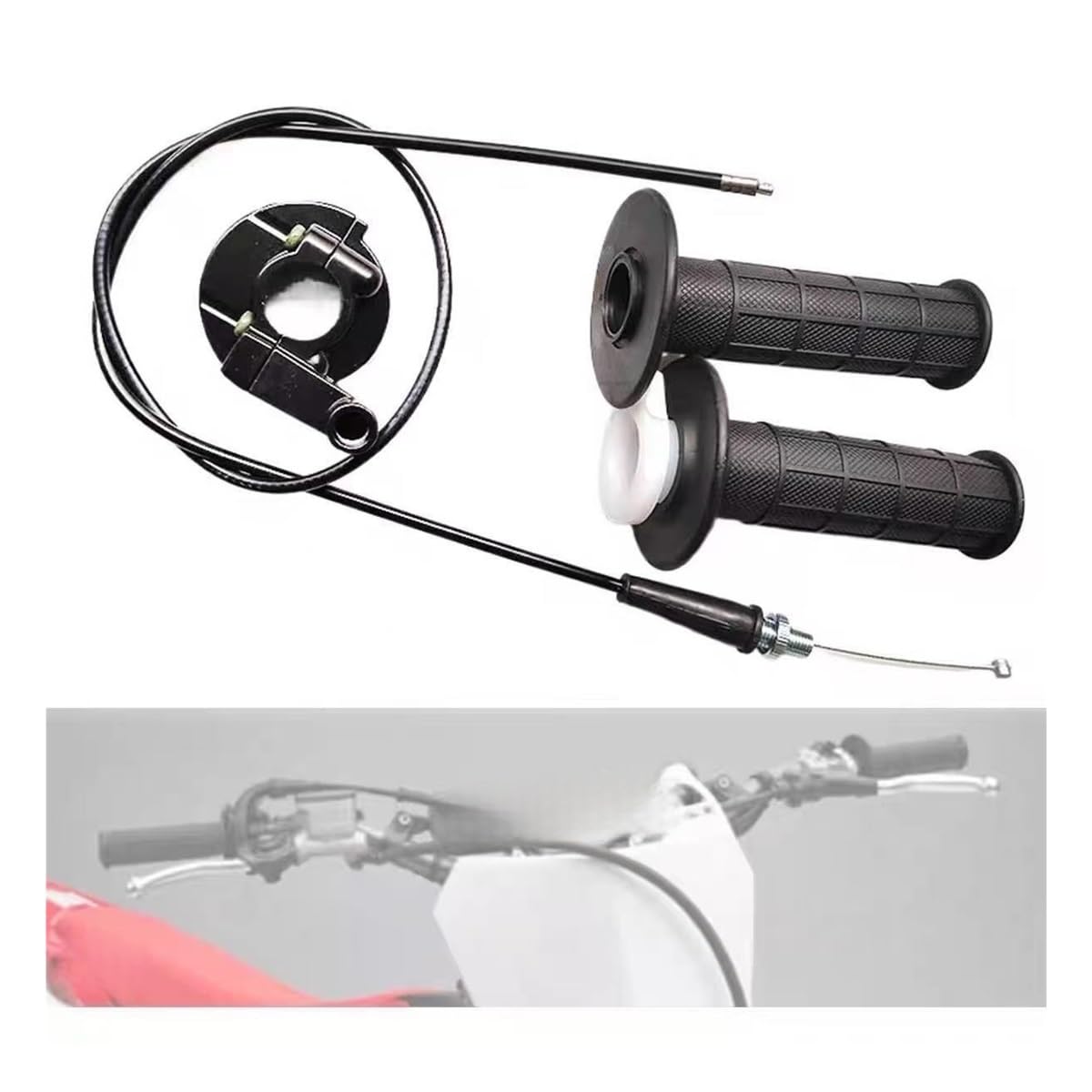 Fundas puños Manillar Motocicleta Empuñaduras De Acelerador Gas Giro Rápido para Motocicleta, Kit Mango 7/8 "y 22mm, Bicicleta ATV para 50CC-500CC