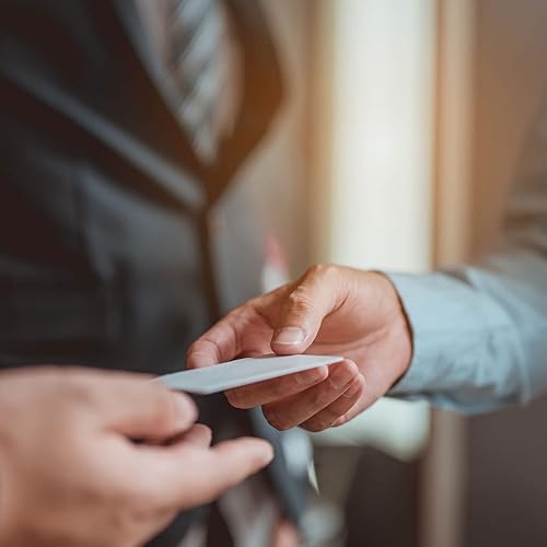 Miniatura 5 de YOKIVE Portatarjetas de negocios, estuche portátil de plástico para mantener la tarjeta ordenada, ideal para oficina, hogar (rosa, 7.56 pulgadas)