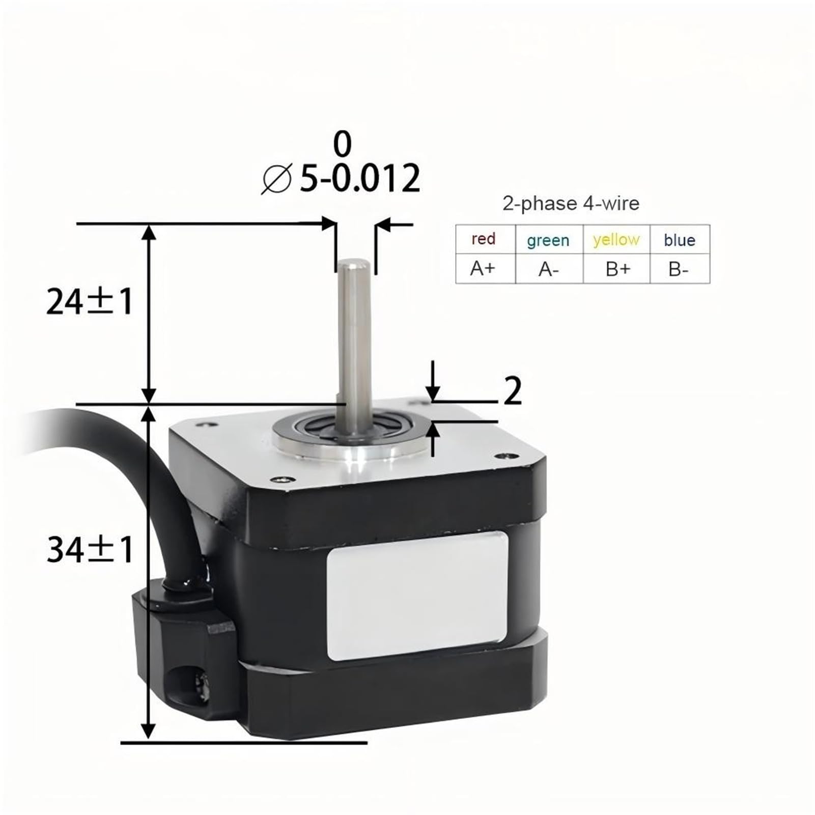 2 Stück NEMA17 wasserdichter Schrittmotor 0,28 Nm 1,3 A 3D-Druckzubehör Motor cnc