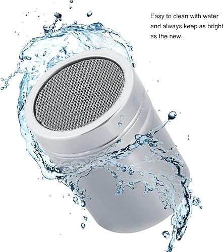 Miniatura 4 de Agitador de azúcar en polvo, coctelera de acero inoxidable de cacao en polvo, rociador de malla, sal y canela, condimentos en polvo con tapa para