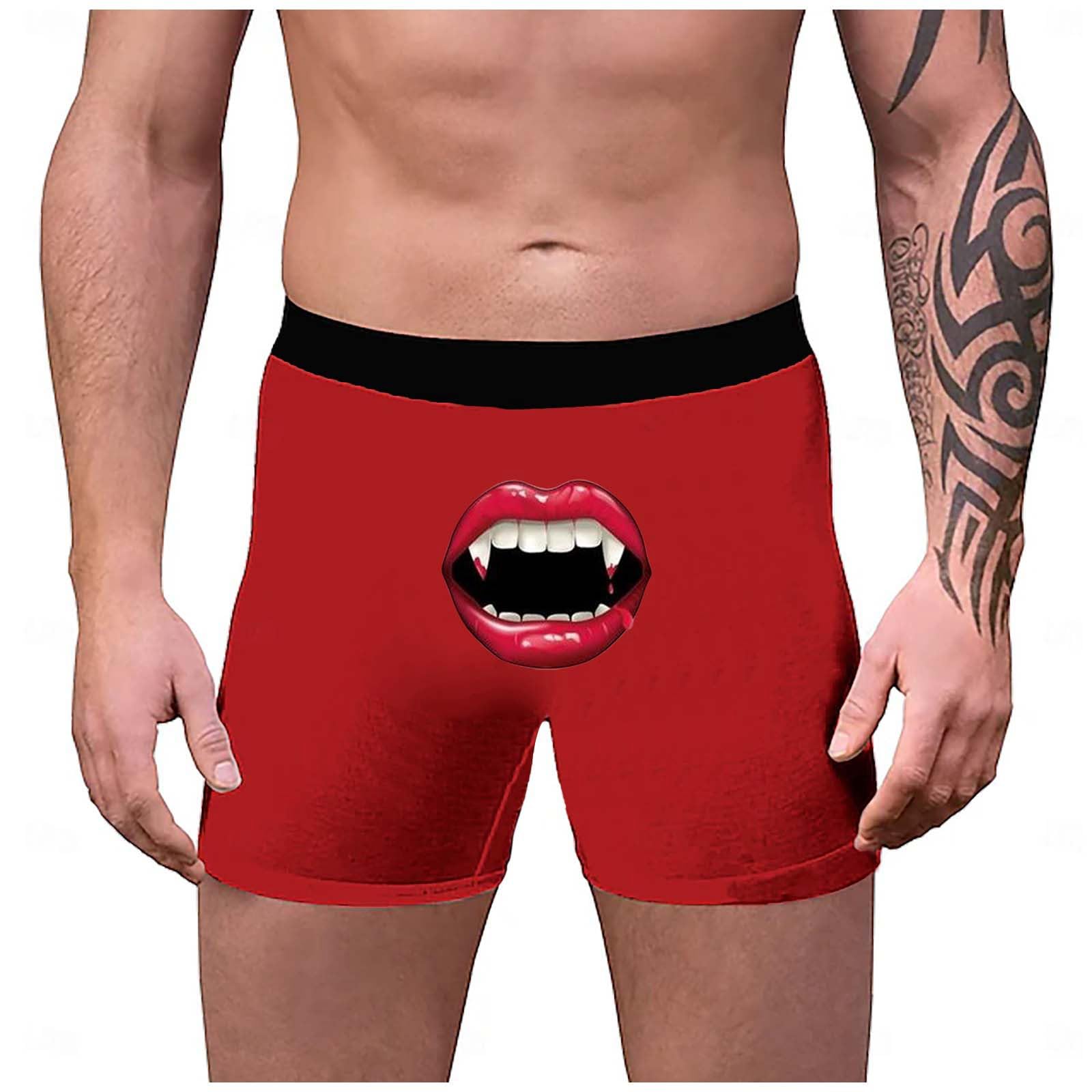 Gaexia Men's Valentine's Day Valentines Day Boyshort Personalized Boxers Compression Unique Boxer Briefs S for