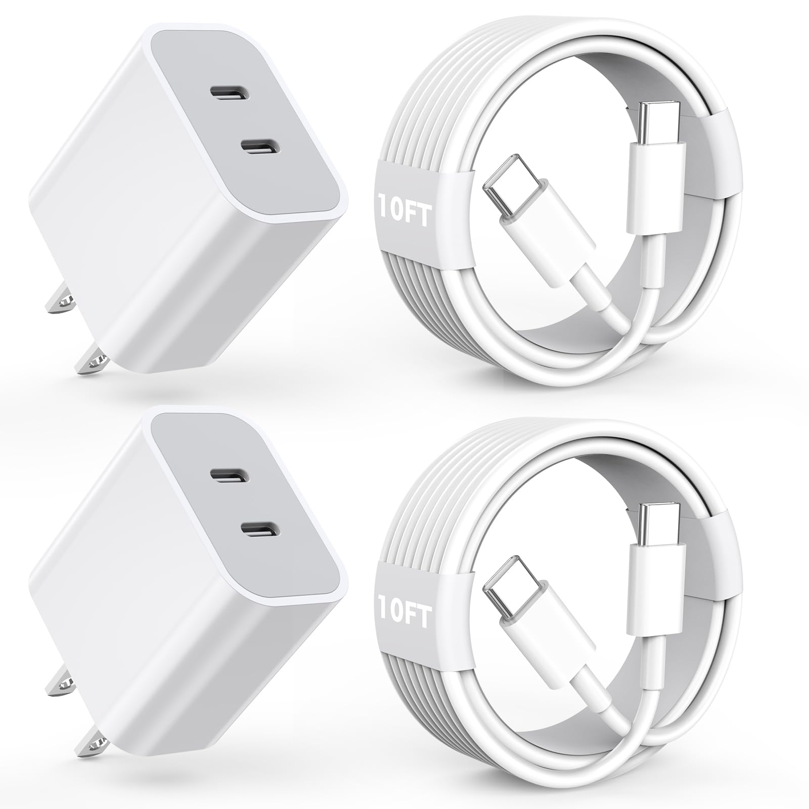 iPhone 15 Pro Charger Fast Charging 20W PD USB C Wall Charger Type C Charger with USB C to C Fast Charging Cable Compatible with Apple iPhone 15/15 Pro/15 Pro Max/15 Plus, iPad