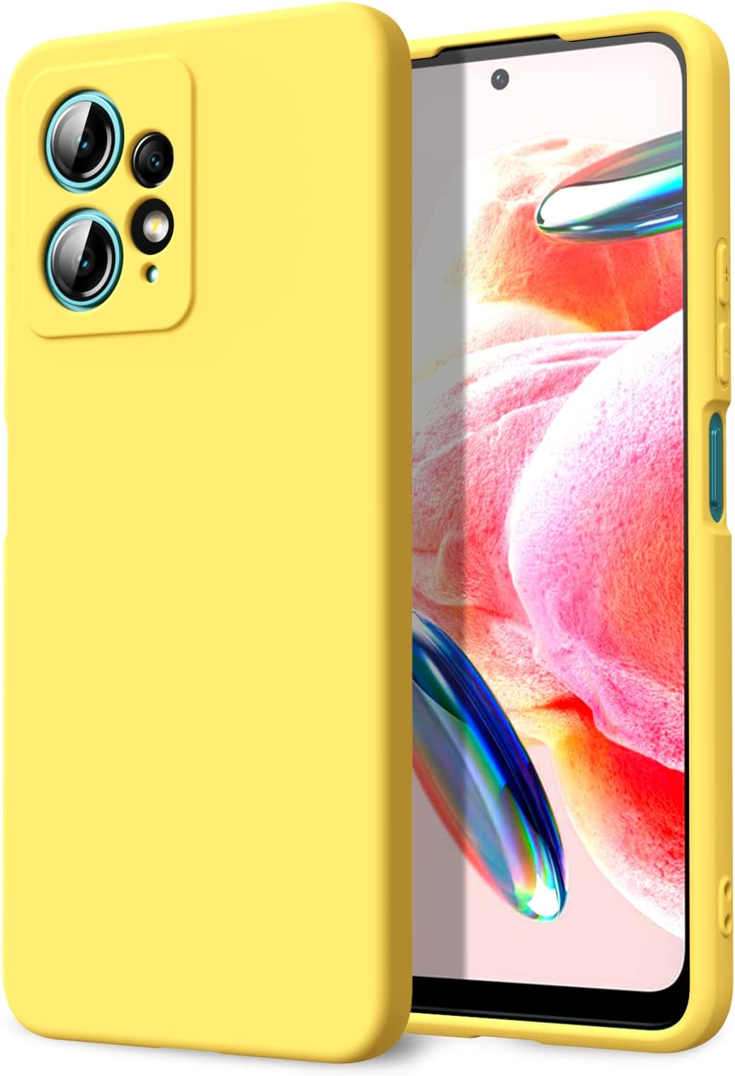 Oududianzi Cover Per Xiaomi Redmi 12C: Custodia Militare Rosa + 2 Vetri Temperati E Supporto