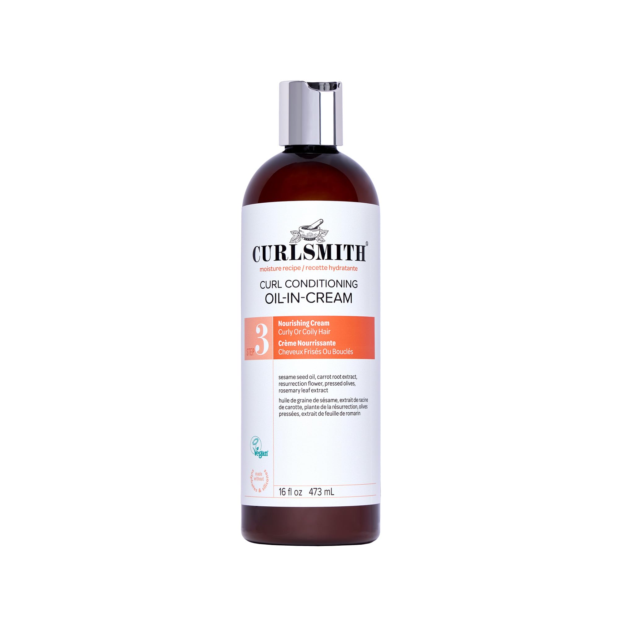 Curlsmith - Curl Conditioning Oil in Cream Vegan Leave in Conditioner for Curly and Coily Hair 474ml