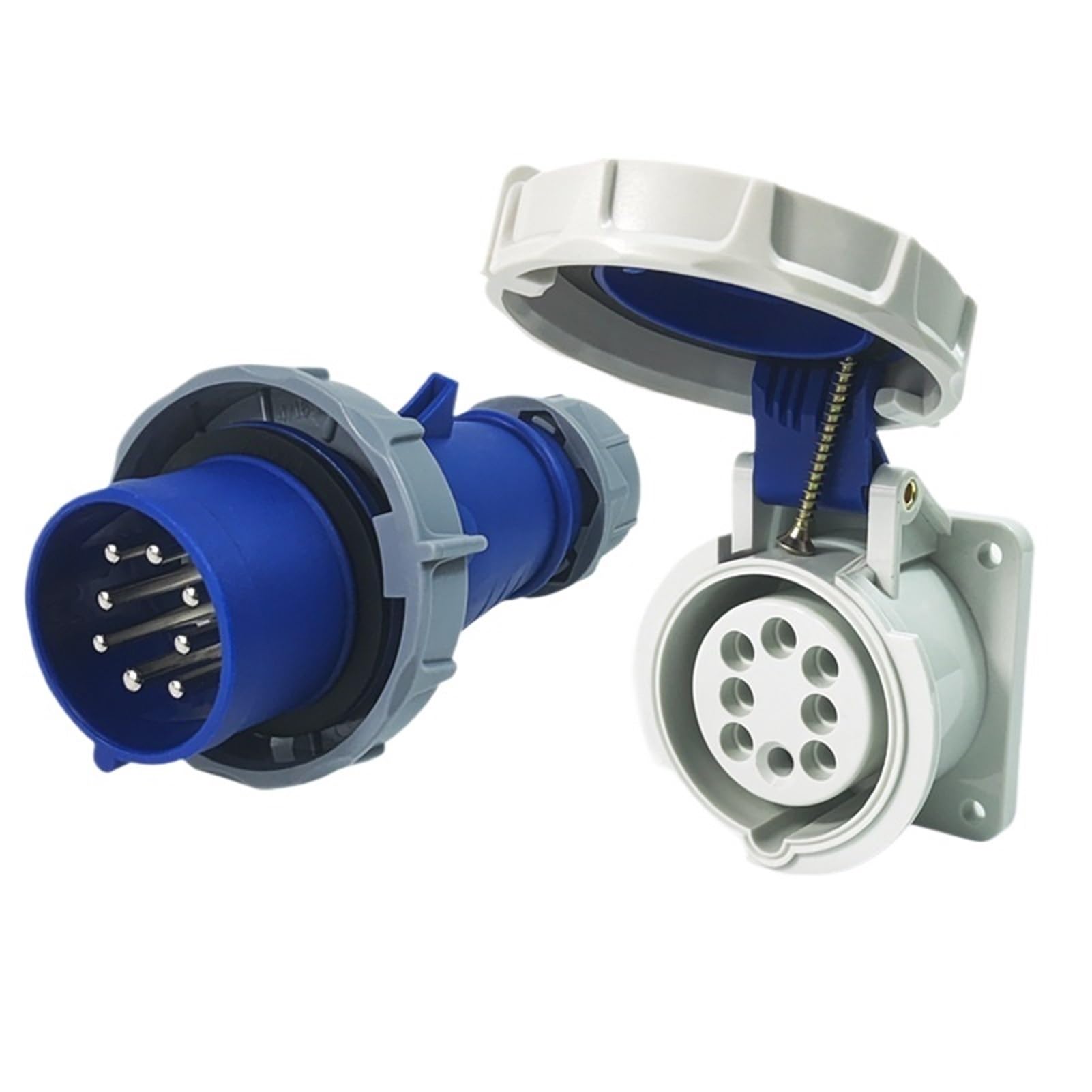 Conector macho y hembra industrial de 8 pines con cable de 10A para cesta colgante