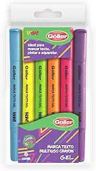 Marca Texto Gel Wow Neon 6 unidades sortidas