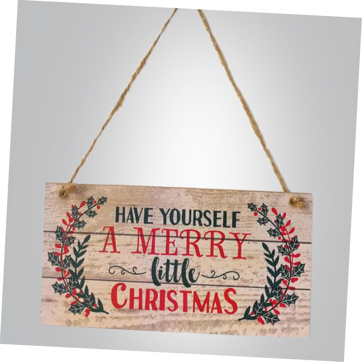 Decoración Navideña Colgante Para Puerta De Madera 20x10x0,5 Cm Letrero Merry Christmas Para Ambiente Festivo y Reuniones