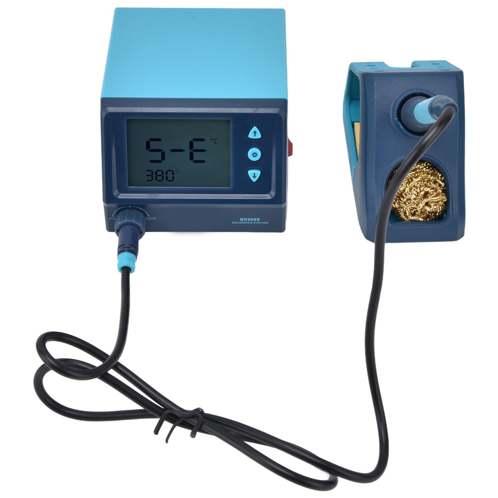 Con bloqueo de contraseña de control por microcomputadora y diseño a prueba de estática - Estación de soldadura digital BK969S Plancha eléctrica de retrabajo de 60 W - Pantalla