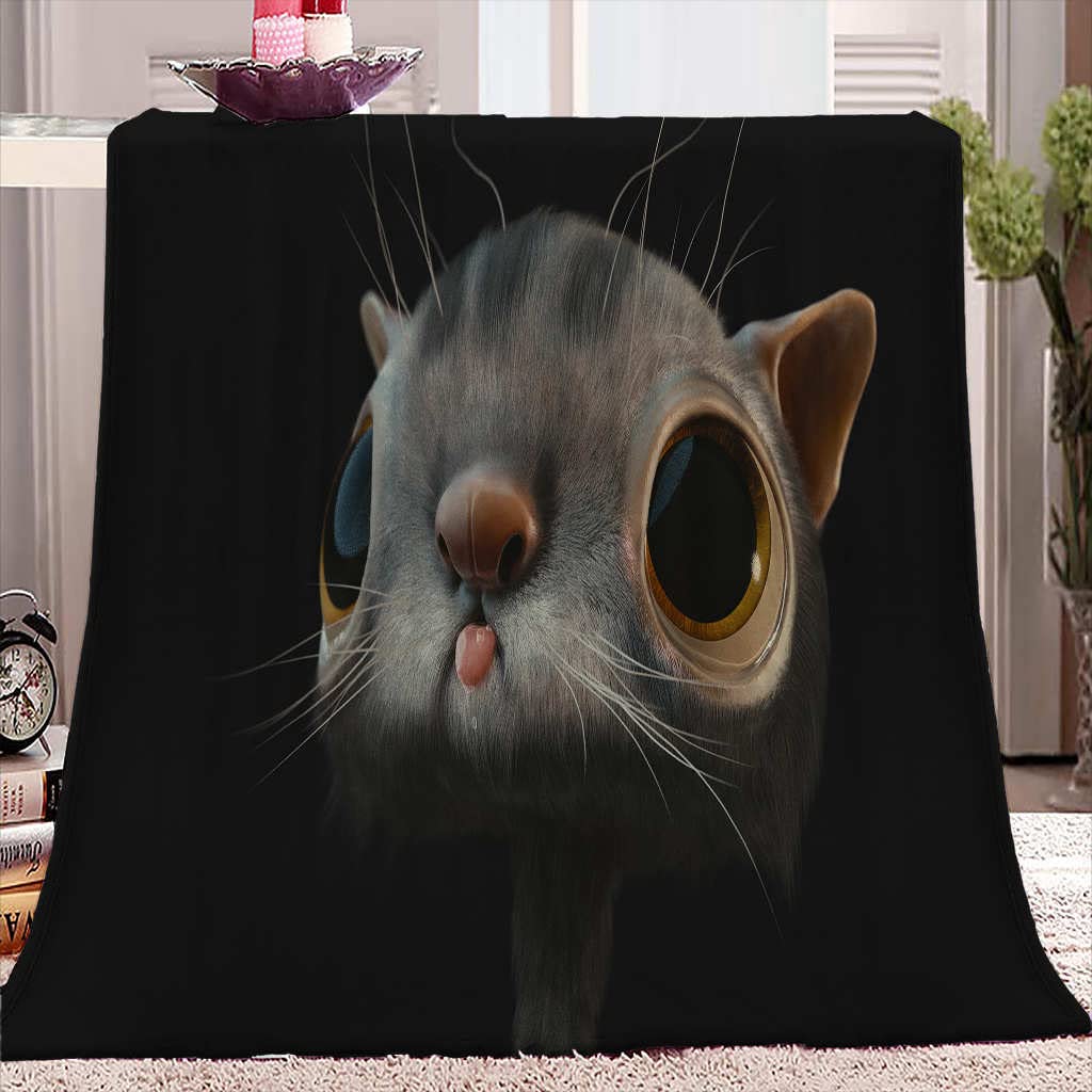 Koc miękki polar flanelowy zwierzęta i koty lekka narzuta chłodząca koce ciepły pluszowy uroczy koc narzuta sofa kanapa łóżko kemping podróż pościel chłopcy dziewczęta zwierzęta domowe dorośli 150 x 199 cm