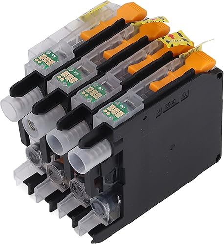 Miniatura 7 de Kit de cartucho de tinta de impresora, BK C M Y 4 colores PP cartucho de tinta desechable para impresión (LC233)