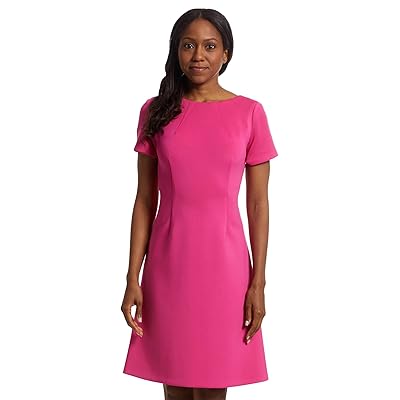 Calvin Klein Scuba Short Sleeve Solid Aline Women