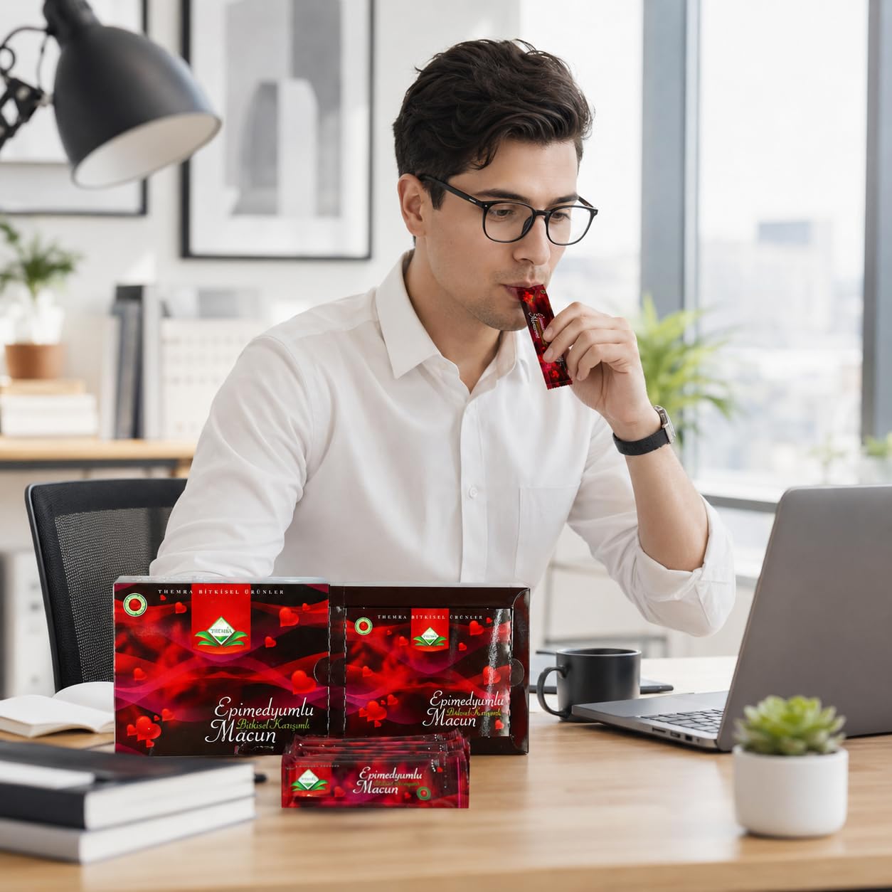 Miel Aphrodisiaque Puissant - Macun Sticks 12 x 12 g – Miel Concentré Énergie, Vitalité, Tonus et Bien-Être Intime – Format Nomade pour Homme et Femme