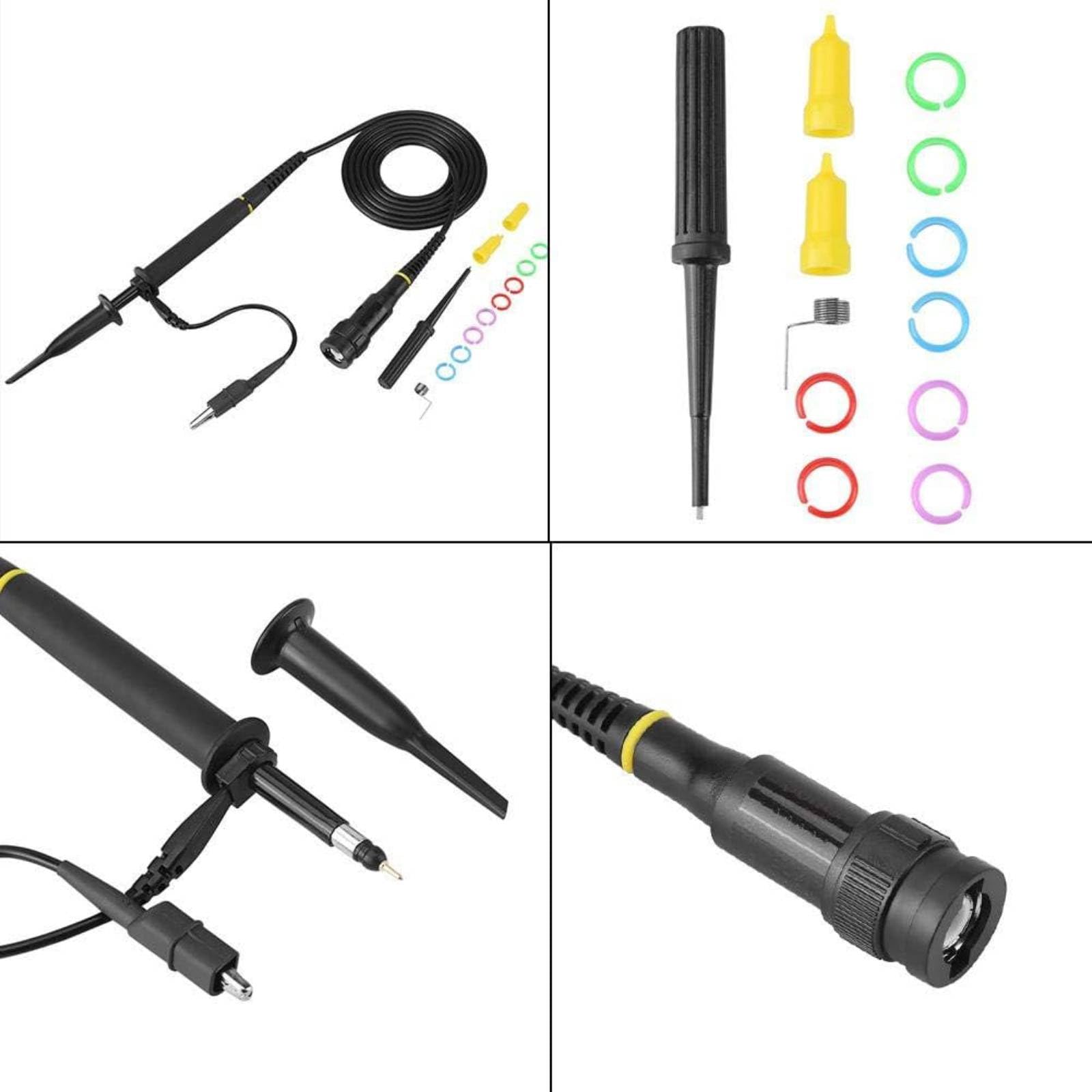 Oszilloskop-Tastkopf-Set, P4060 Hochspannung 2000V 60MHz 1:100 Dämpfung Oszilloskop Probe Kit Digitale Clips Oszilloskopsonde, Universal Oszilloskop Sonde mit Zubehör,für BNC Kopfoszilloskop